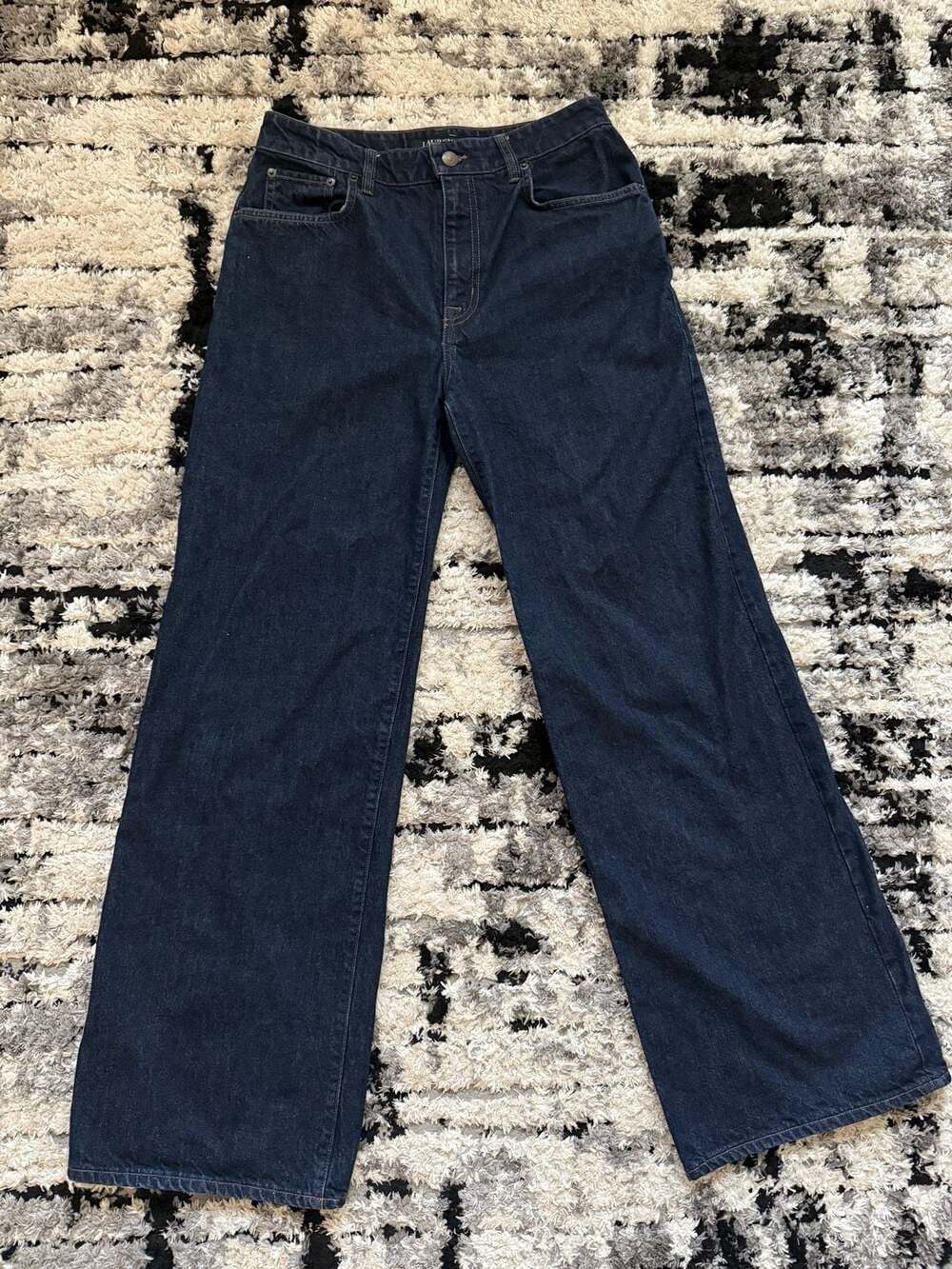 Lauren Ralph Lauren Dark Wash Wide Leg Denim Jeans